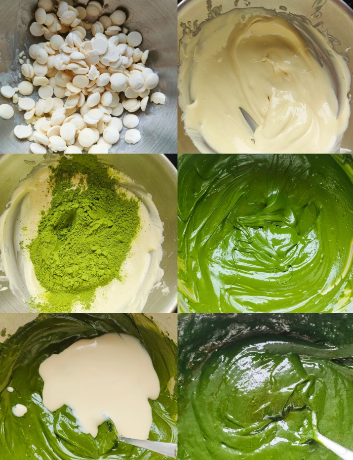 Cocoa Matcha Basque Cake