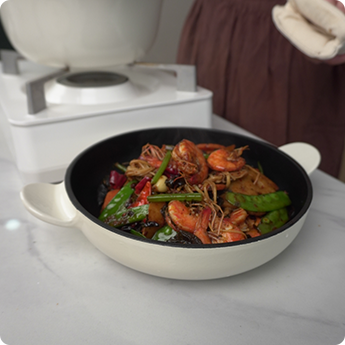 white cast iron dutch oven