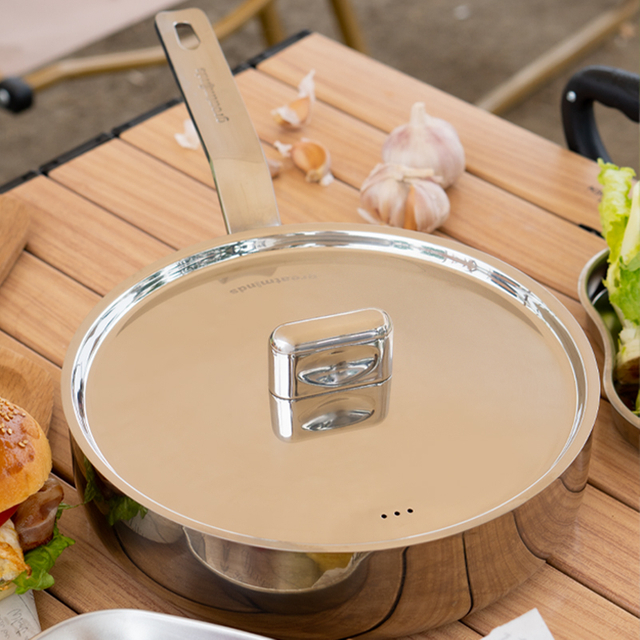 Multi-Layer Composite Uncoated Stainless Steel Frying Pan