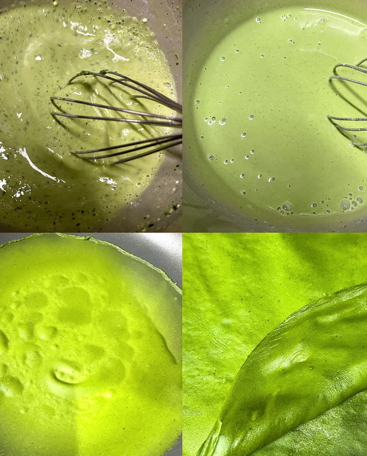 Matcha Custard Towel Roll Cake