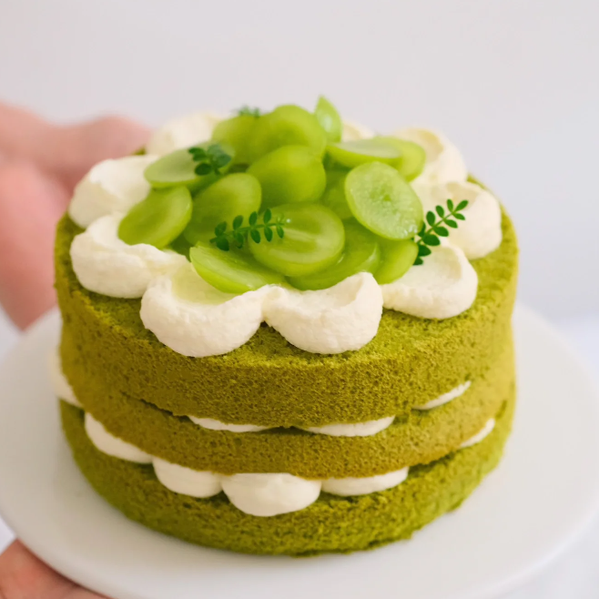 Baking Tutorial: Green Grape Jasmine Tea Cream Cake