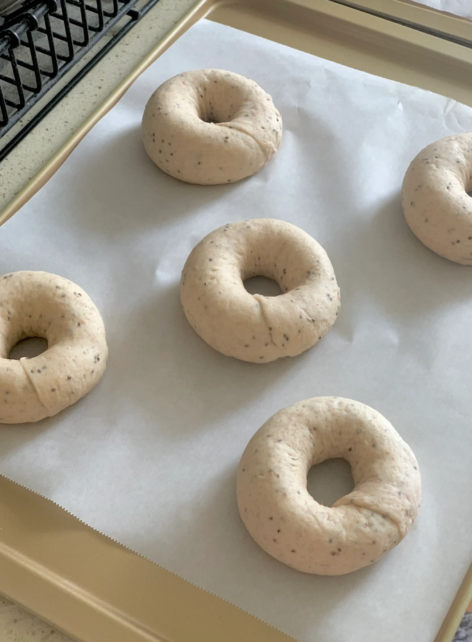 Taro puree bagel