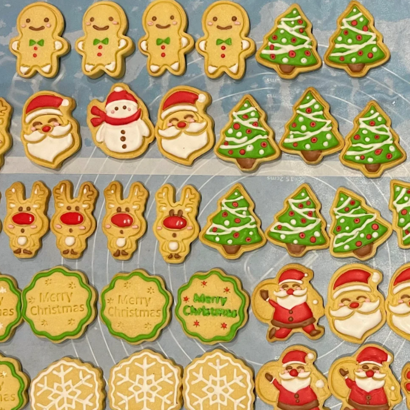 Bake Christmas Sugar Cookies In Various Shapes At Home