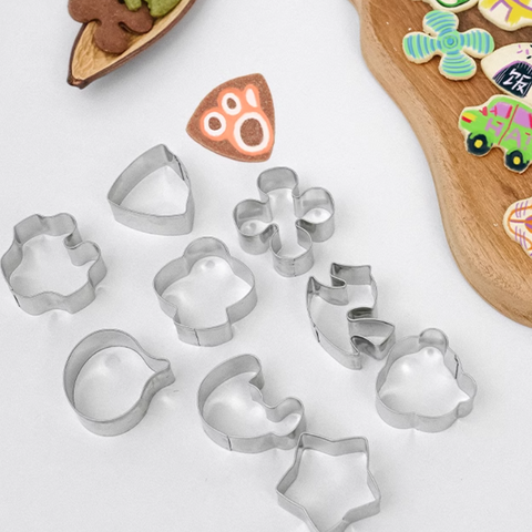 Cartoon Stainless Steel Cookie Press Baking Tool for Home Use