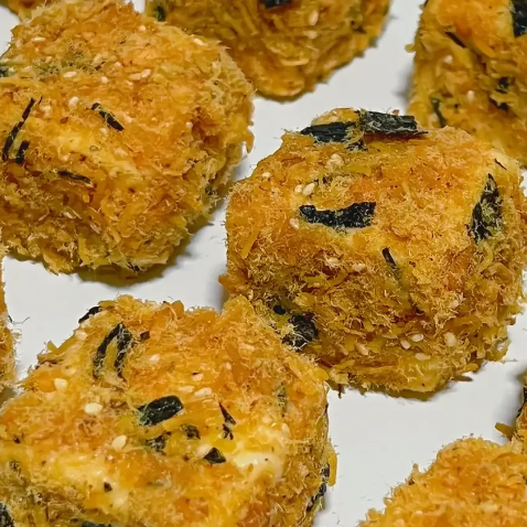 Seaweed And Meat Floss Small Scallops Baking Tutorial