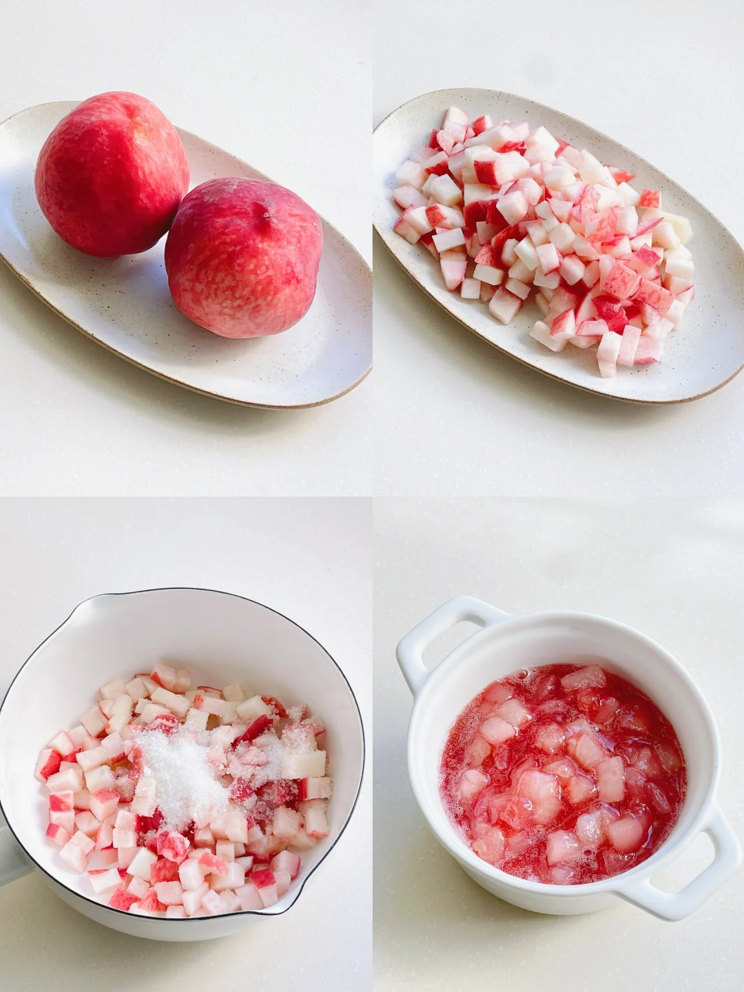 Flower White Peach Matcha Cake2
