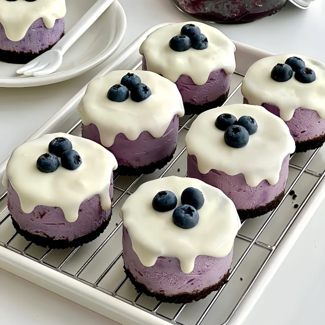 Sweet And Sour Mini Blueberry Milk Cheesecake